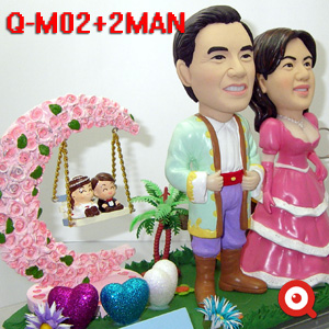 Q-M02+2MAN-場景公仔+壓克力盒 